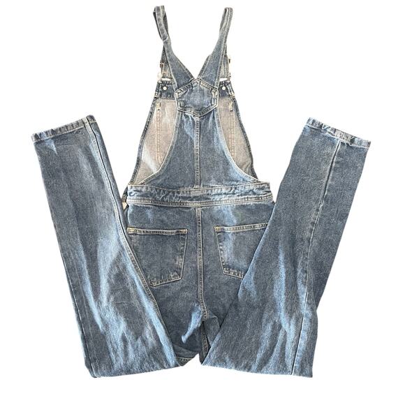 ASOS Design Distressed Denim Overalls Skinny Blue Womens US 4 - Picture 2 of 5